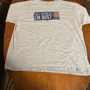No Boundaries Gray Graphic Tee - 'I'm Busy' Design